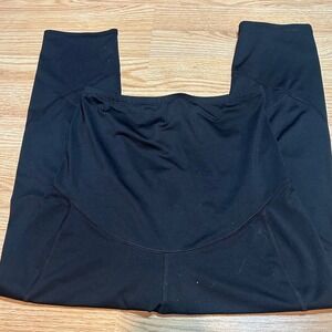 A:Glow Active Maternity Leggings Black Over Belly Capri Size Medium